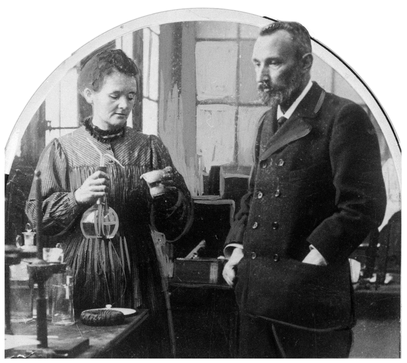Marie Curie y su esposo. AP